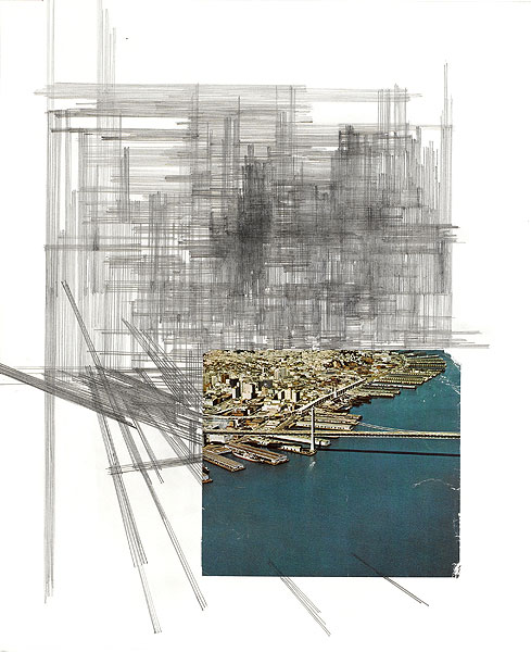 Raffaella Chiara, Western 2, 2008, Pencil and collage on paper, Paper: 20 1/2 x 17 in.