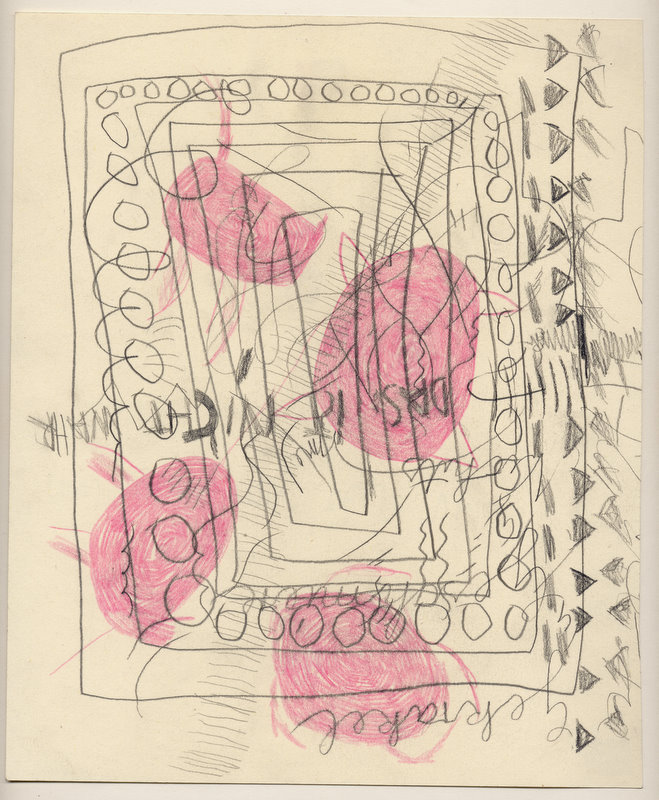 Ellen Keusen, #61 Of the series: Von dem Raum Zwischen den Dingen, 1/11/1992, Mixed Media on paper, Paper: 13 3/4 x 11 in.