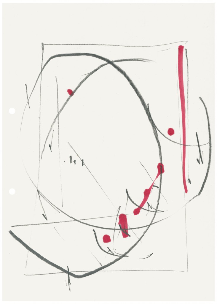 Imi Knoebel, Untitled, 1975, Graphite, watercolor on paper, Paper: 11 5/8 x 8 1/4 in.