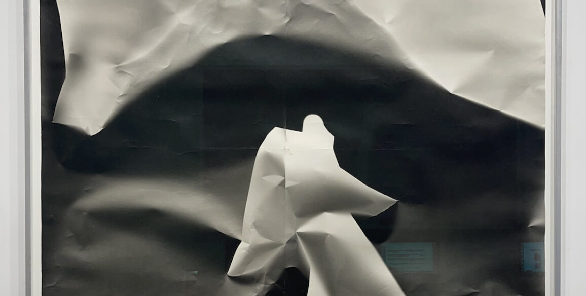 Sheila Pinkel, Folded Paper, 1974-1982, Gelatin silver print, Framed: 54 1/2 x 52 1/2 in.